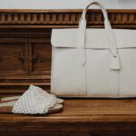Photo white handbag